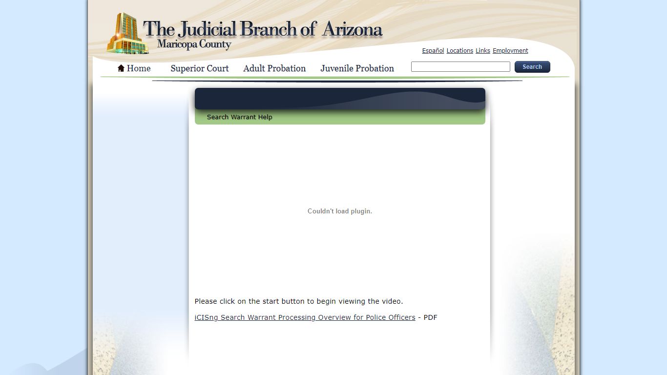 Superior Court - Search Warrant Help - Maricopa County, Arizona